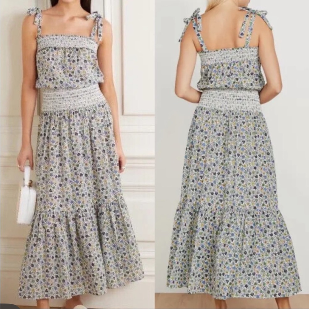 TORY BURCH LEGACY PAISLEY SMOCKED SUNDRESS  SIZE XS - Like New Condition
